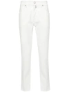 Jacob Cohen White Denim Pants In White