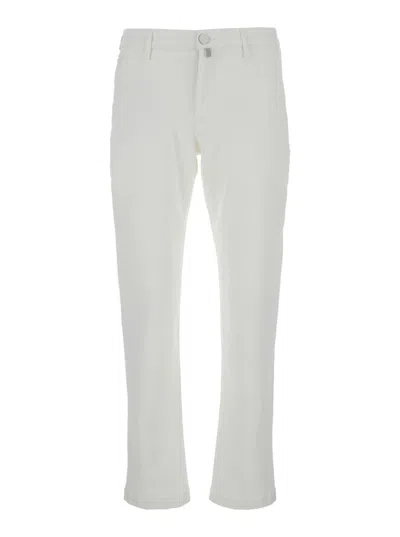 JACOB COHEN WHITE SLIM PANTS