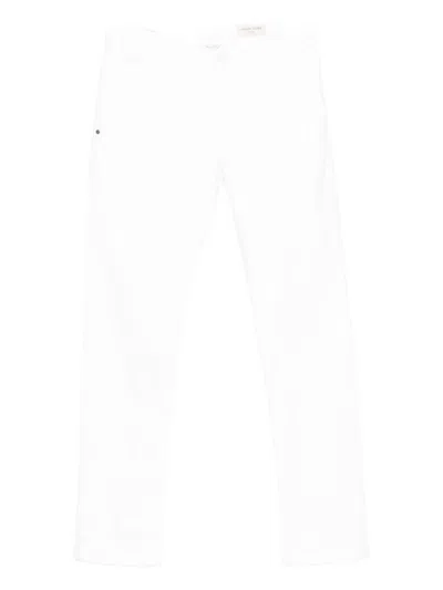JACOB COHEN WHITE STRAIGHT-LEG TROUSERS WITH CLASSIC FIVE-POCKET STYLE
