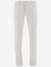 Jacob Cohen Stretch Cotton Blend Pants In White
