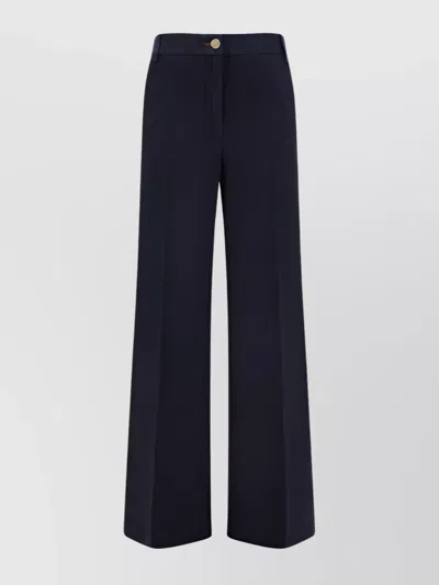Jacob Cohen Wide-leg Cotton Trousers With Pockets And Belt Loops