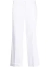 Jacob Cohen Wide-leg Cropped Trousers In White