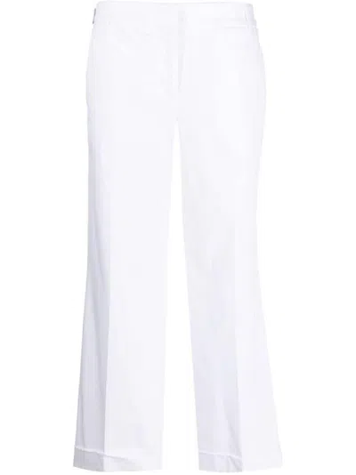 Jacob Cohen Wide-leg Cropped Trousers In Weiss