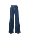 Jacob Cohen Wide Leg Jeans In Dark Denim