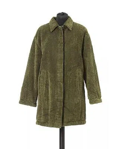 Pre-owned Jacob Cohen Wide Ribbed Cotton Jacket With Teddy Fur Padding - Outerwear - In Green