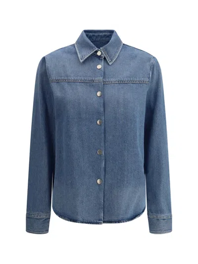 Jacob Cohen Long Sleeve Denim Shirt In Blue
