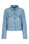 Jacob Cohen Long Sleeve Denim Jacket In Multicolor