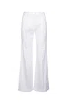 Jacob Cohen White Straight-leg Linen-blend Trousers In Multicolor