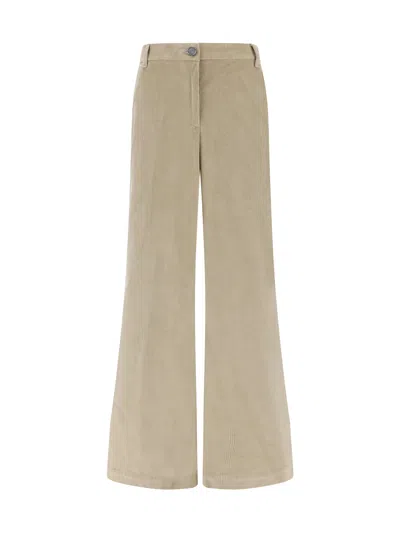 Jacob Cohen Women Velvet Pants In Beige