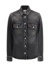 Jacob Cohen Western Shirt In Cotton And Lyocell Denim In Black