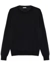Jacob Cohen Wool And Silk Crewneck Sweater In Black