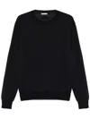 Jacob Cohen Wool And Silk Crewneck Sweater In Black