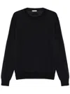Jacob Cohen Men Wool And Silk Crewneck Sweater In Blue