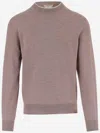 Jacob Cohen Beige-purple Wool Blend Sweater In Brown