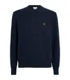 Jacob Cohen Wool-cashmere Monogram Sweater In Blue