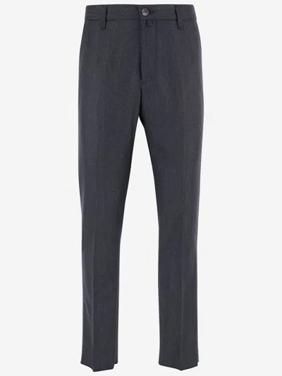 Jacob Cohen Wool Pants In Blue