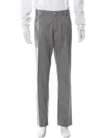 Pre-owned Jacob Cohen Wool Pants In Gray
