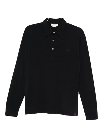 Jacob Cohen Wool Polo Shirt In Black