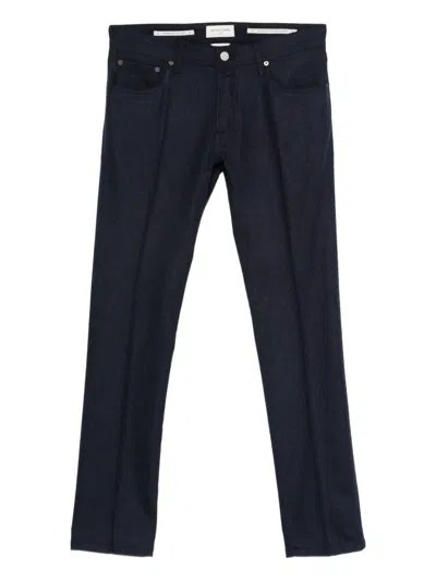 Jacob Cohen Wool Trousers In Blue