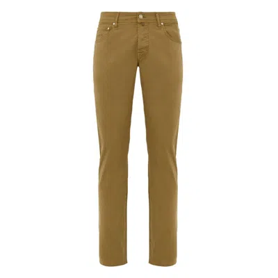 JACOB COHEN YELLOW COTTON SKINNY PANT