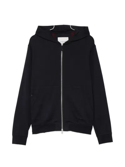 Jacob Cohen Zip-up Hoodie In Black