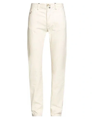 Jacob Cohёn Academy Man Pants Cream Size 33 Cotton In White