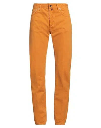 Jacob Cohёn Academy Man Pants Mandarin Size 33 Cotton In Orange