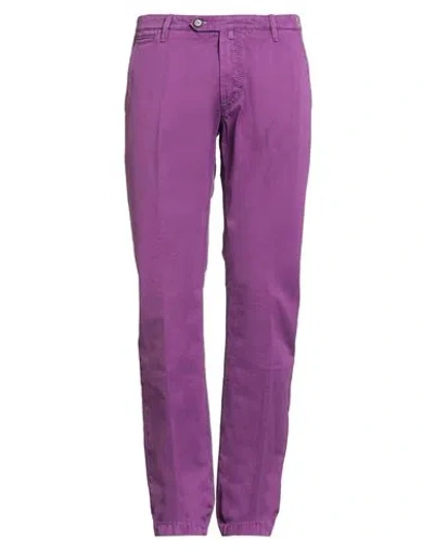 Jacob Cohёn Academy Man Pants Purple Size 34 Cotton