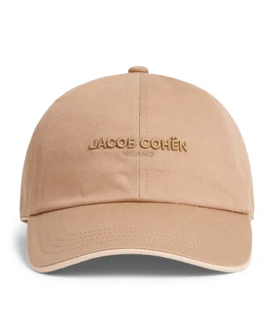 Jacob Cohen Jacob Cohën Cotton Logo Baseball Cap In Beige