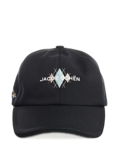 Jacob Cohen Embroidery Baseball Cap In Blue