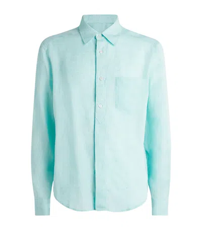 Jacob Cohen Jacob Cohën Linen Long-sleeve Shirt In Blue