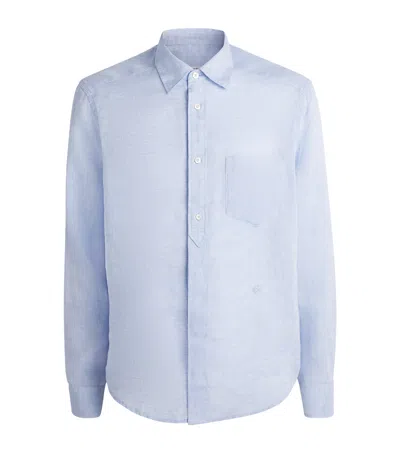 Jacob Cohen Jacob Cohën Linen Long-sleeve Shirt In Blue