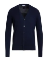 Jacob Cohёn Man Cardigan Midnight Blue Size L Wool In Blue