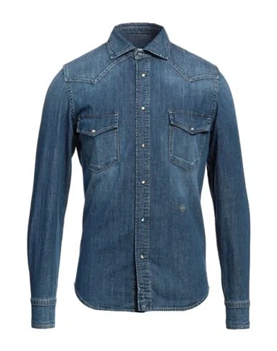 Jacob Cohёn Man Denim Shirt Blue Size S Cotton
