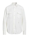 Jacob Cohёn Man Denim Shirt Off White Size Xl Cotton In Off White