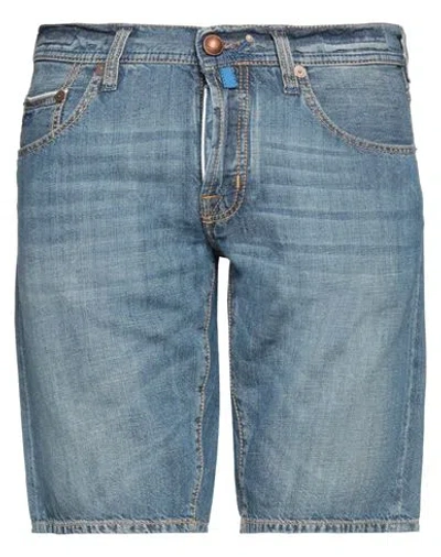 Jacob Cohёn Man Denim Shorts Blue Size 34 Cotton, Linen