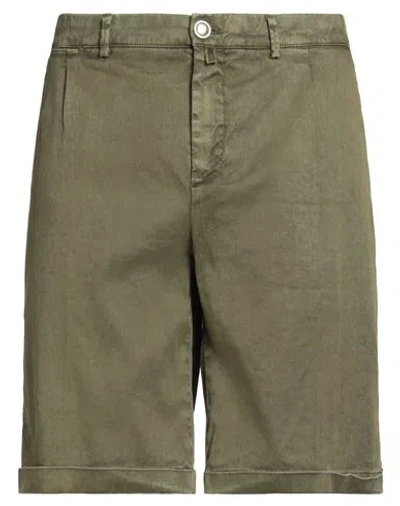 Jacob Cohёn Man Denim Shorts Military Green Size 31 Linen, Cotton, Elastane