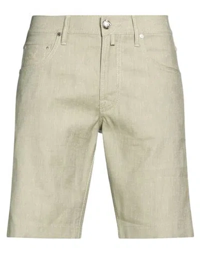 Jacob Cohёn Man Denim Shorts Sage Green Size 31 Cotton, Linen, Elastane