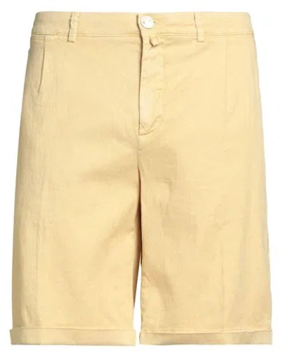 Jacob Cohёn Man Denim Shorts Yellow Size 38 Linen, Cotton, Elastane