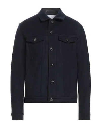 Jacob Cohёn Man Jacket Midnight Blue Size 42 Virgin Wool, Polyamide, Cashmere, Cotton In Black