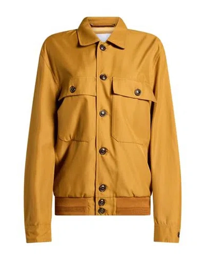Jacob Cohёn Man Jacket Mustard Size 40 Polyester, Cotton In Yellow