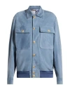 Jacob Cohёn Man Jacket Slate Blue Size 36 Polyester, Elastane In Blue
