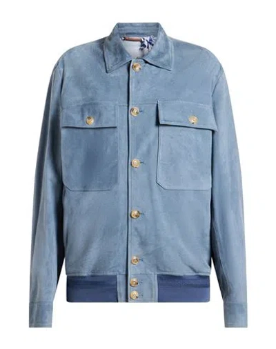 Jacob Cohёn Man Jacket Slate Blue Size 36 Polyester, Elastane