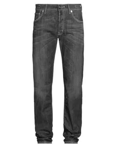 Jacob Cohёn Man Jeans Black Size 33 Cotton, Elastane In Gray