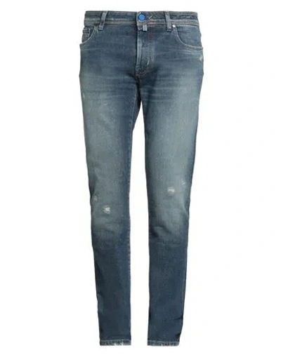 Jacob Cohёn Man Jeans Blue Size 30 Cotton, Elastane, Polyester In Black