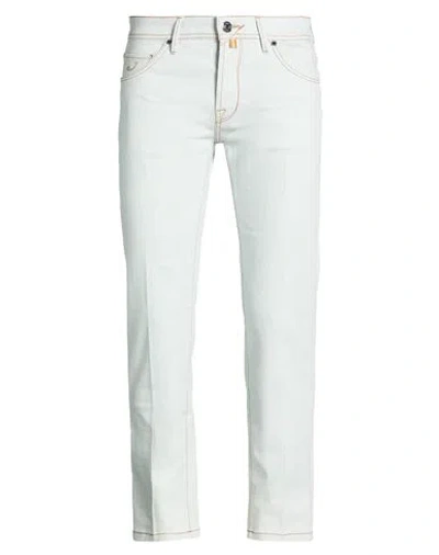 Jacob Cohёn Man Jeans Blue Size 32 Cotton, Elastane In White