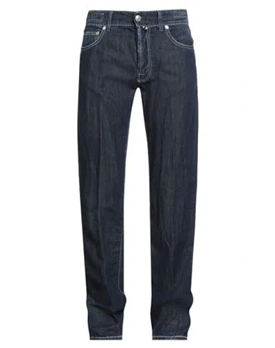 Jacob Cohёn Man Jeans Blue Size 34 Cotton, Linen In Black