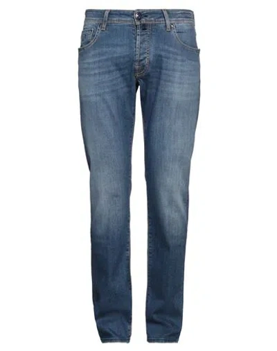 Jacob Cohёn Man Jeans Blue Size 35 Cotton, Elastomultiester, Elastane, Polyester