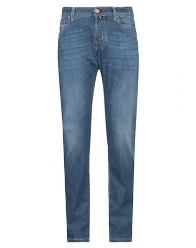 Jacob Cohёn Man Jeans Blue Size 40 Cotton, Viscose, Polyester, Elastane In Black