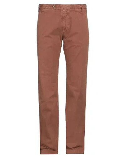 Shop Jacob Cohёn Man Jeans Brown Size 35 Cotton